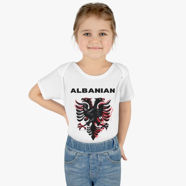 Albanian Eagle Infant Baby Rib Bodysuit - Image 4