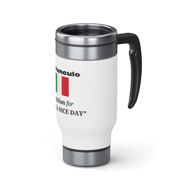 Funny Italian Stainless Steel Travel Mug with Handle, 14oz - Image 5