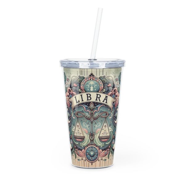 Zodiac Tumbler with Straw 20oz Plastic Astrology Tumbler - Image 5