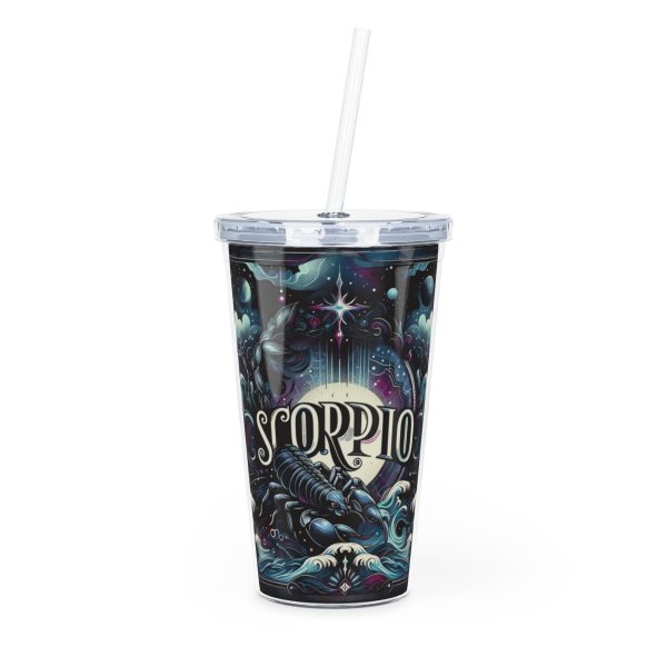 Zodiac Tumbler with Straw 20oz Plastic Astrology Tumbler - Image 7