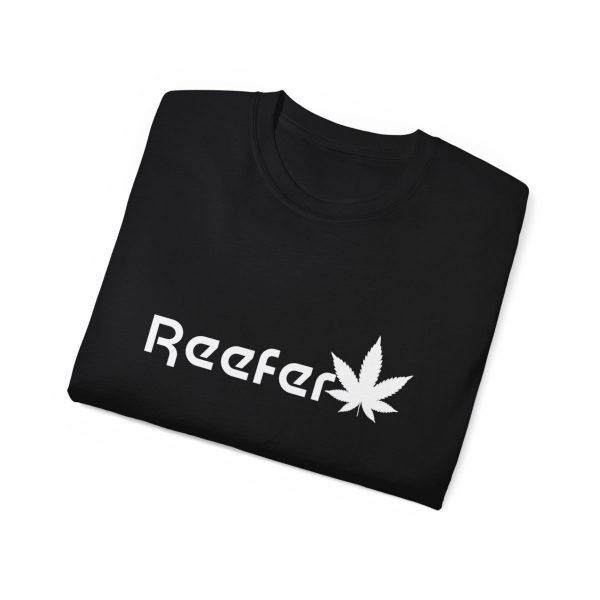 Reefer Revival - Classic Unisex Cotton Tee with Iconic Leaf Design - Image 4